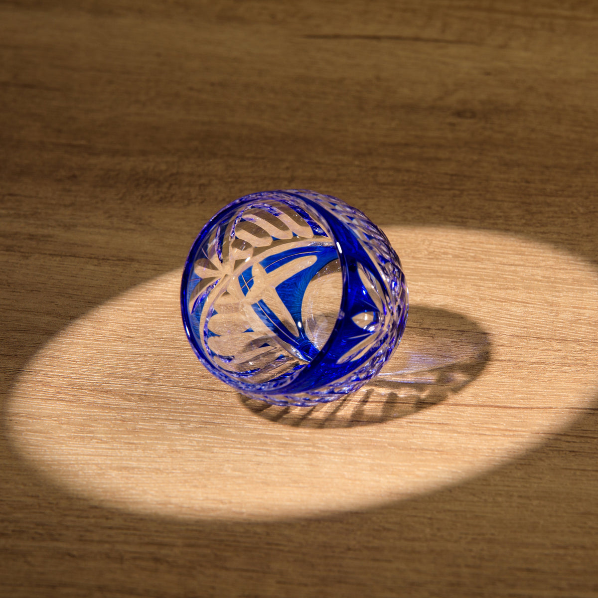 Sake Glass Ruri Ochoko | Edo Kiriko Blue Hand-Cut Collection 5 Styles