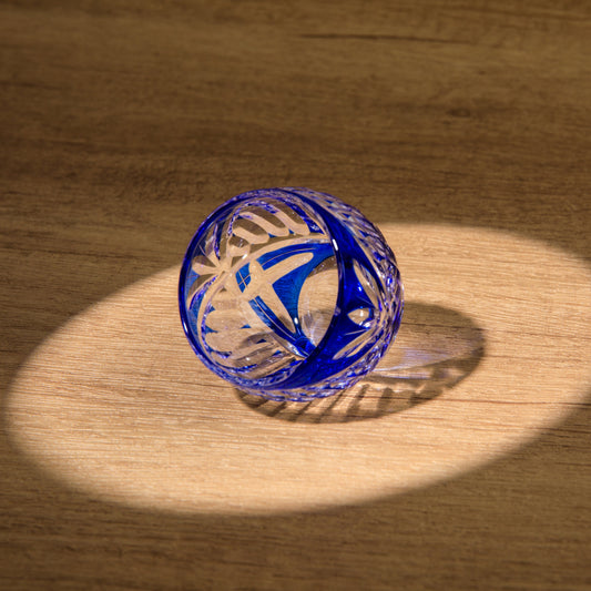 Sake Glass Ruri Ochoko | Edo Kiriko Blue Hand-Cut Collection 5 Styles