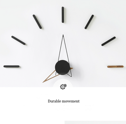 Wooden Wall Clock Backdrop Decor Modern Minimalist Wood Wall Clock Gold Silver Walnut Living Room Home Decor