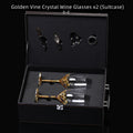 Golden Vine Crystal Wine Glasses x2 (Suitcase)