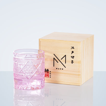 Whisky Tumbler Edo Kiriko Hexagonal Chrysanthemum Hand-Cut Crystal | Japanese Gift Glassware