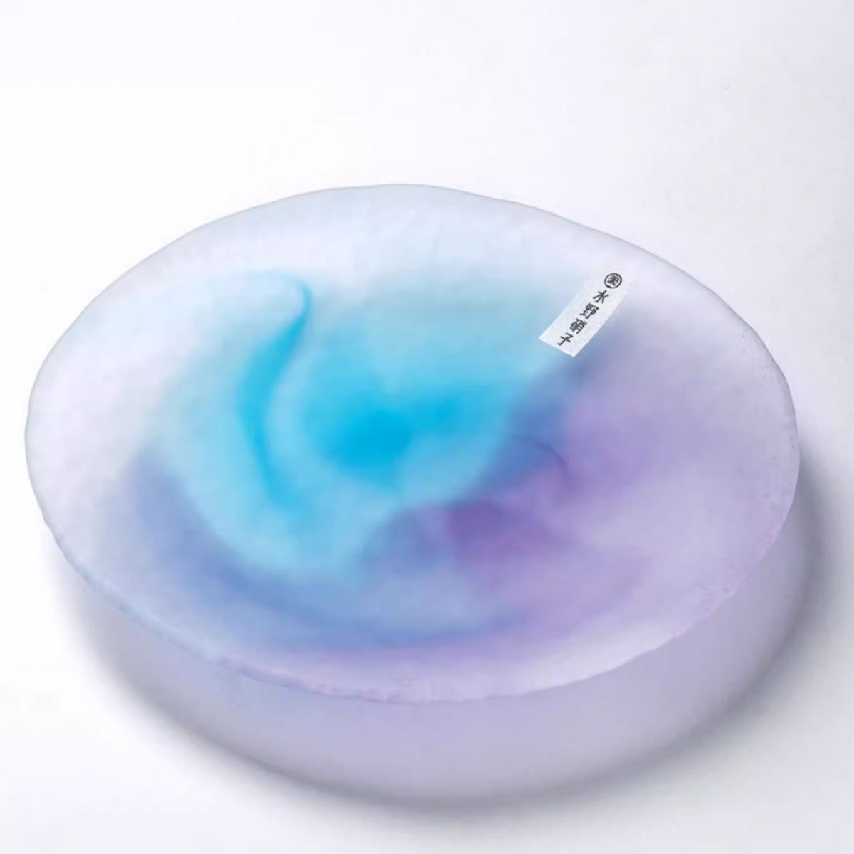 Decorative Glass Plate – Impressionistic Swirl Art 5 Colors