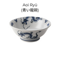 Ramen Bowl Dragon Design | Japanese Ceramic Porcelain Bowl