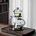Tea Set Glass Magnetic Auto Dispenser Loose Leaf Brewing Set