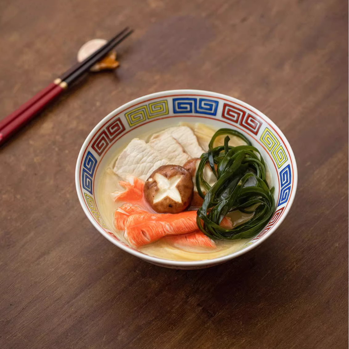 Japanese Ramen Bowl – Mino Ware Dragon & Phoenix Ceramic
