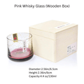 1x Pink Whisky Glass (Wooden Box)