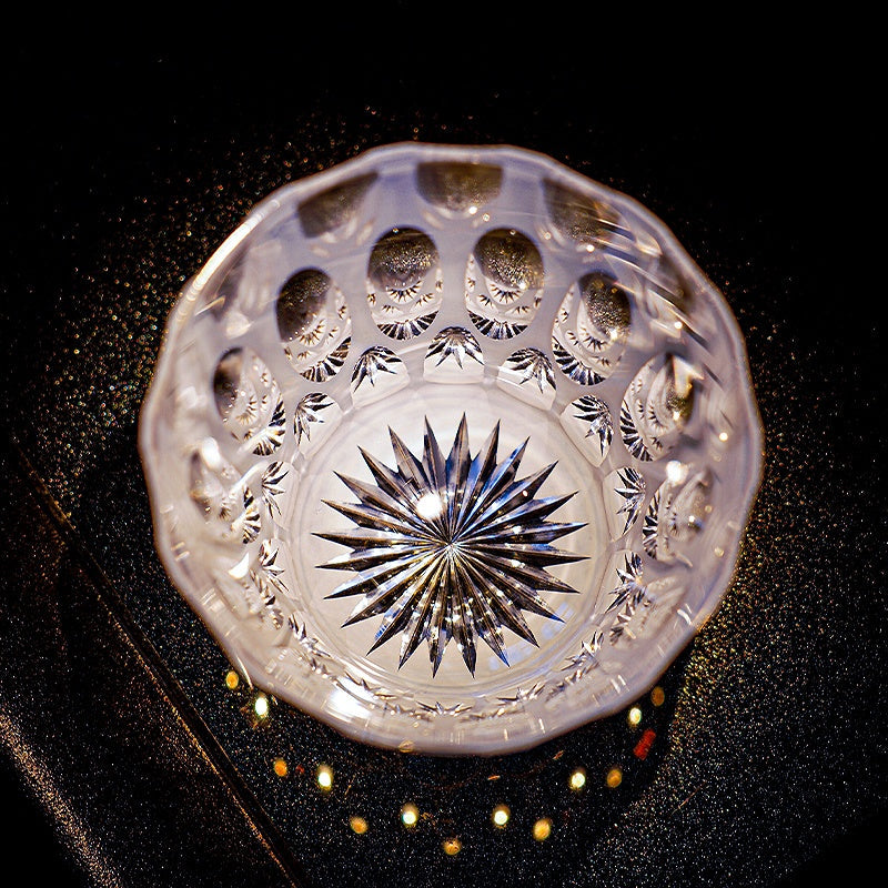 Kiriko Whiskey Glass Shiro Ripple White Frosted Hand-Cut Crystal
