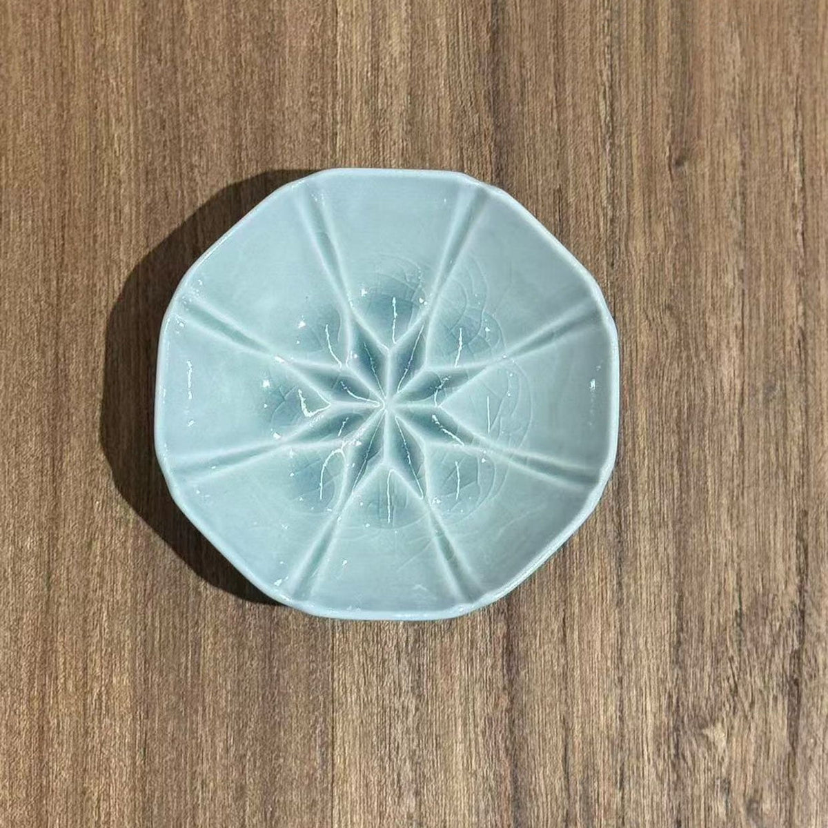 Sauce Plate Set of 5 – Mino Ware Aoi Kage Floral Relief