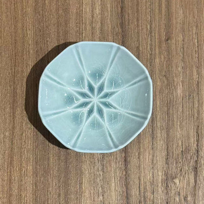 Sauce Plate Set of 5 – Mino Ware Aoi Kage Floral Relief