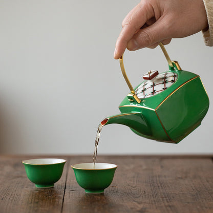 Japanese Ceramic Tea Set Jade Green | Zensho Teapot