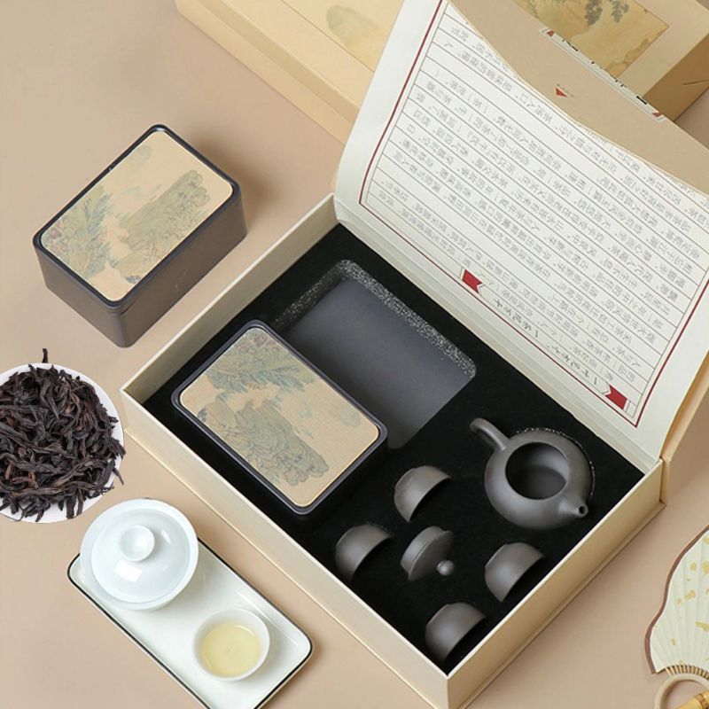 Da Hong Pao Tea Gift Set With Zisha Teapot & 4 Cups