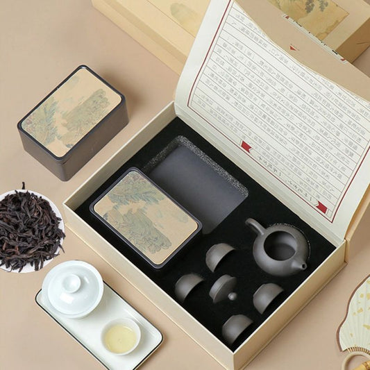 Da Hong Pao Tea Gift Set With Zisha Teapot & 4 Cups
