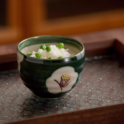 Ceramic Bowl Set of 2 – Mino Ware Hand-Painted Couple Gift