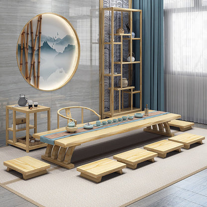 Tatami Tea Table Set Solid Pine Wood Japanese 5 Sizes
