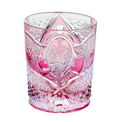 Whiskey Glass Ruby Nocturne | Edo Kiriko Pink Crystal Night Artisan