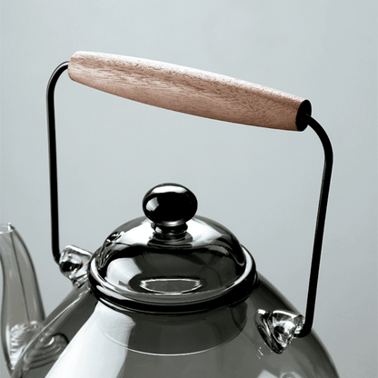 Glass Teapot Set | Wood Handle Japanese Tea Set with Cups