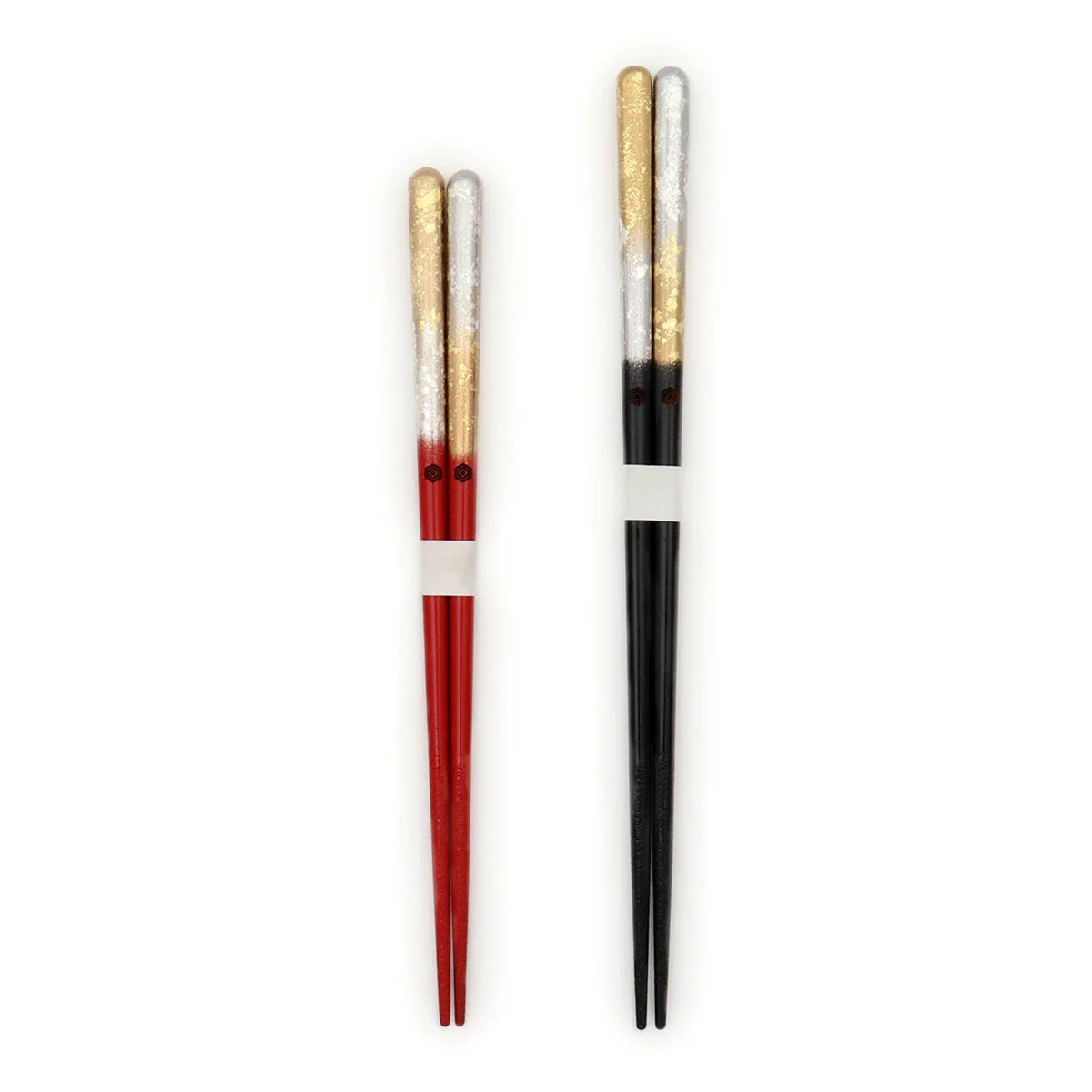 Gold Silver Chopsticks Gift Set | Lacquer Crane Wedding Couple