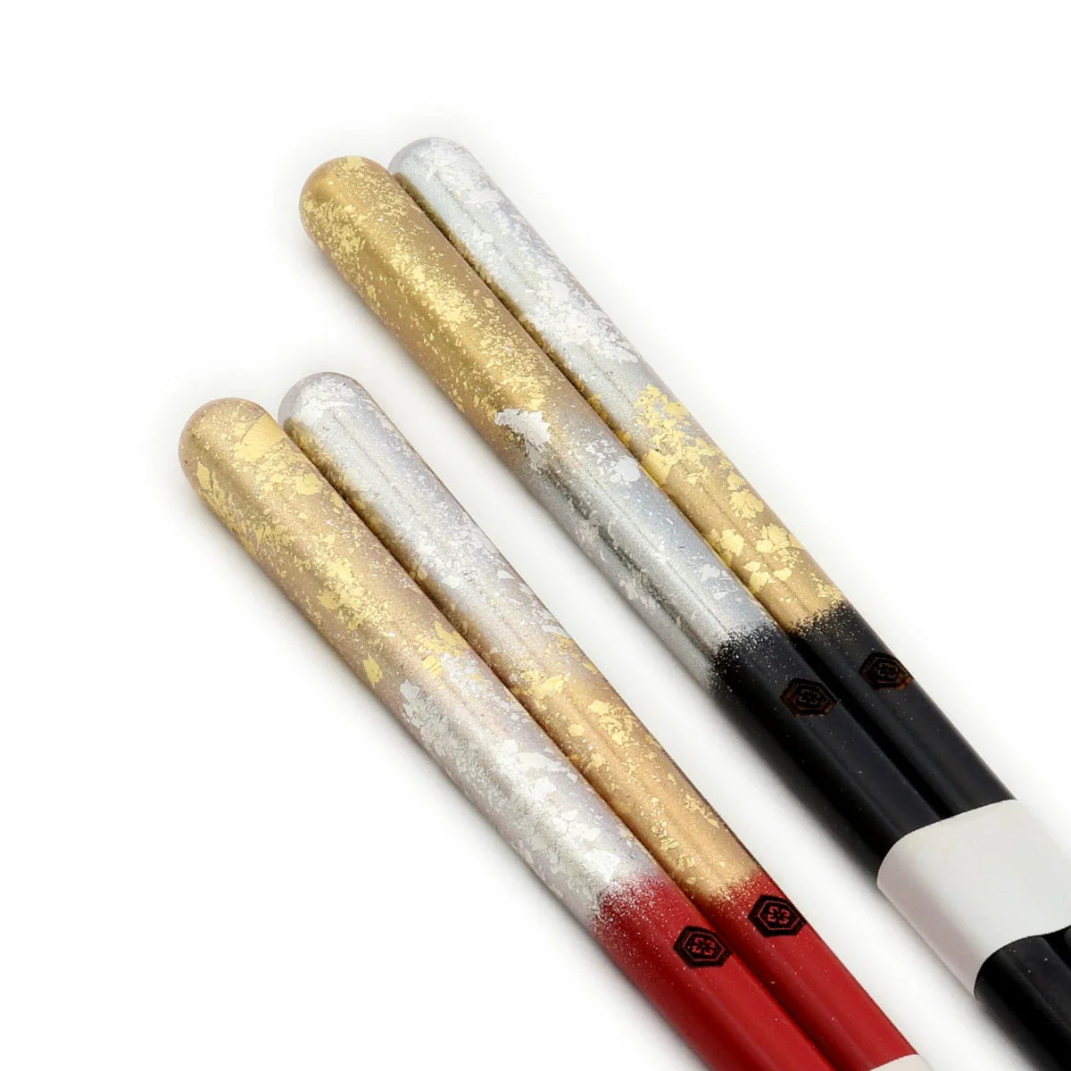 Gold Silver Chopsticks Gift Set | Lacquer Crane Wedding Couple
