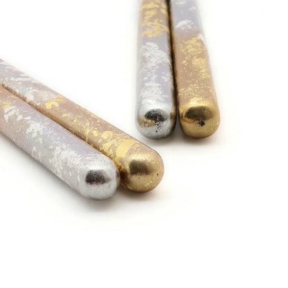 Gold Silver Chopsticks Gift Set | Lacquer Crane Wedding Couple
