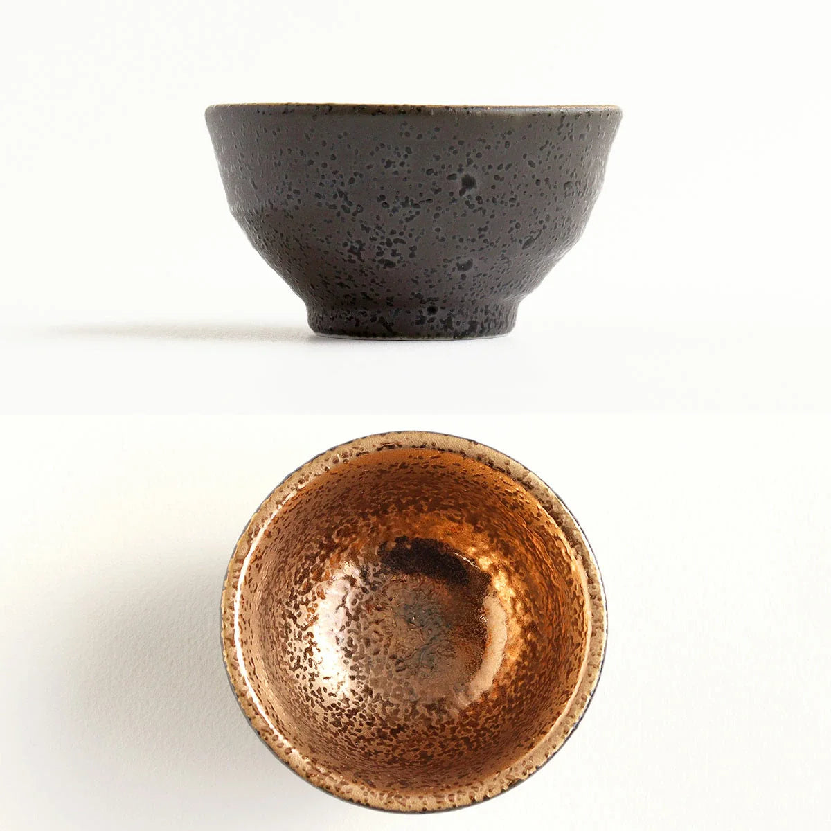 Japanese Sake Set – Kinsai Gold Interior Charcoal Wooden Box
