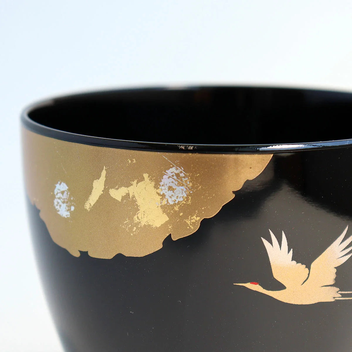 Japanese Lacquer Cup Set – Yamanaka Shikki Crane Goblet Pair