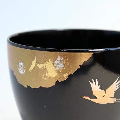 Japanese Lacquer Cup Set – Yamanaka Shikki Crane Goblet Pair