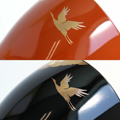 Japanese Lacquer Cup Set – Yamanaka Shikki Crane Goblet Pair