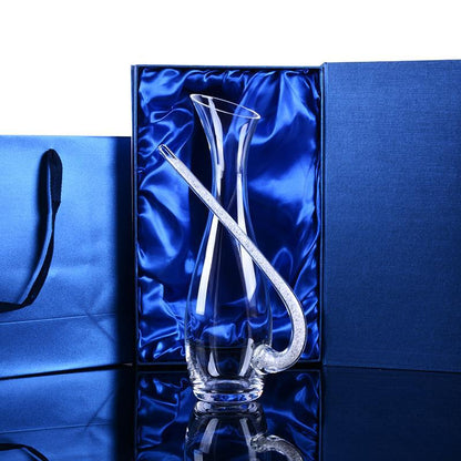 Wine Decanter Crystal Stem with Crystal-Filled Stem & Gift Box – Lead-Free Sparkling Decanter