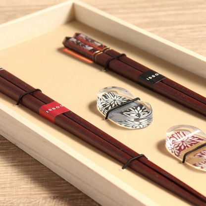 ISSOU Hanabi Wooden Chopsticks Wedding Gift His Hers Fireworks Box