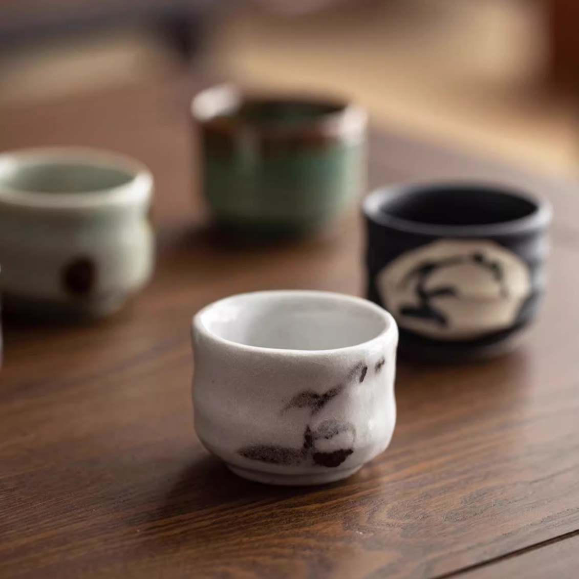 Ceramic Tea Cup Set – Mino Ware Yuugiri Evening Mist Hand-Painted
