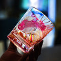 Whiskey Glass Rose Koi Taikan – Edo Kiriko Handcrafted Crystal
