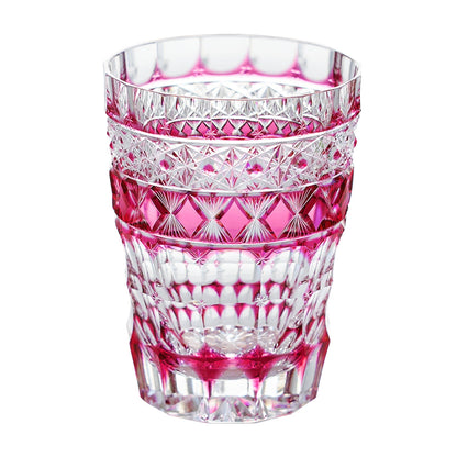 Whiskey Glass Ruby Aurora | Edo Kiriko Northern Lights Red Crystal