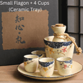 Small Flagon + 4 Cups (Ceramic Tray)
