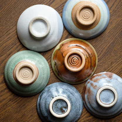 Tea Cup Set of 6 – Shino Ware Rokkyaku Handcrafted Ceramic