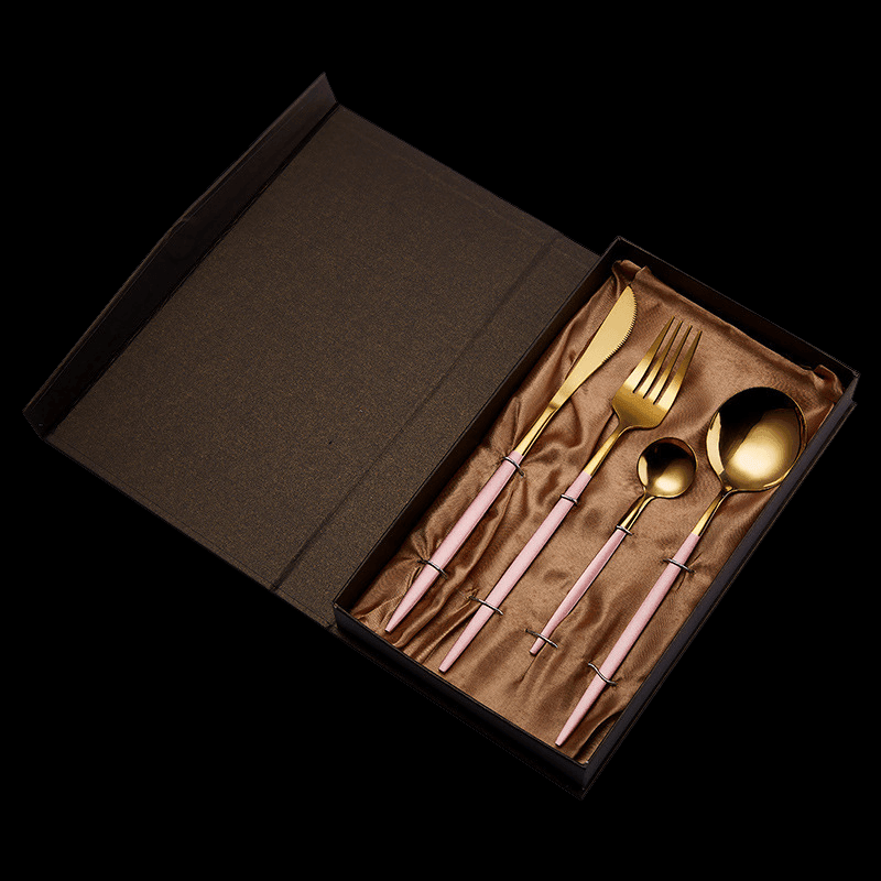 Flatware Gift Set Stainless Steel | Knife Fork Spoon Teaspoon