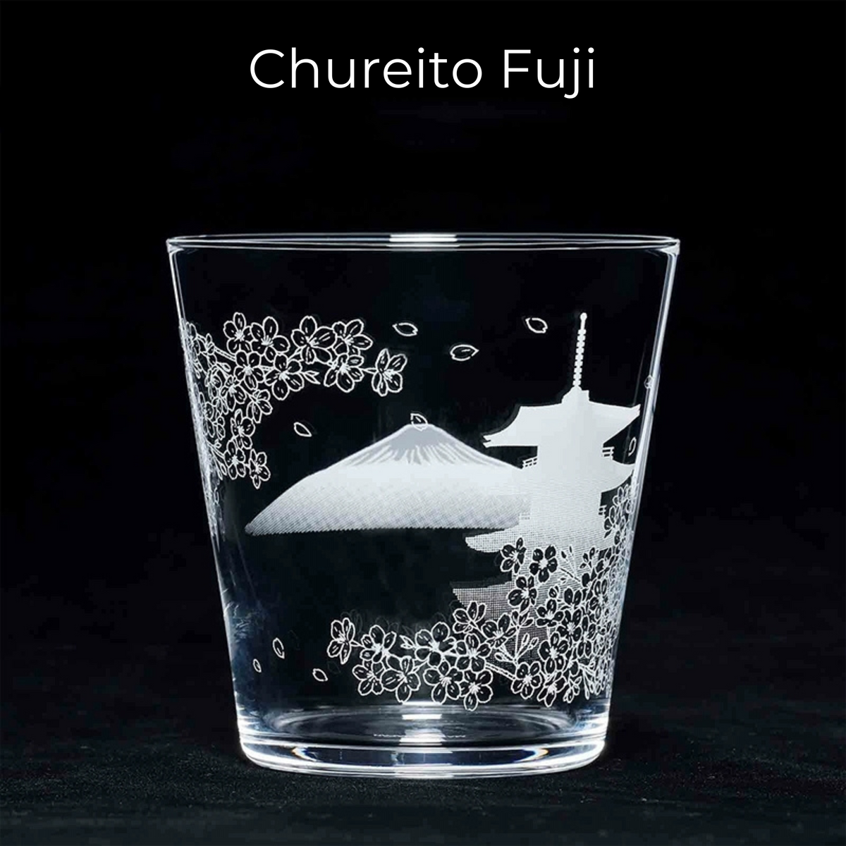 Whiskey Glass Japanese Scenic Etched Tumbler | Toyo-Sasaki
