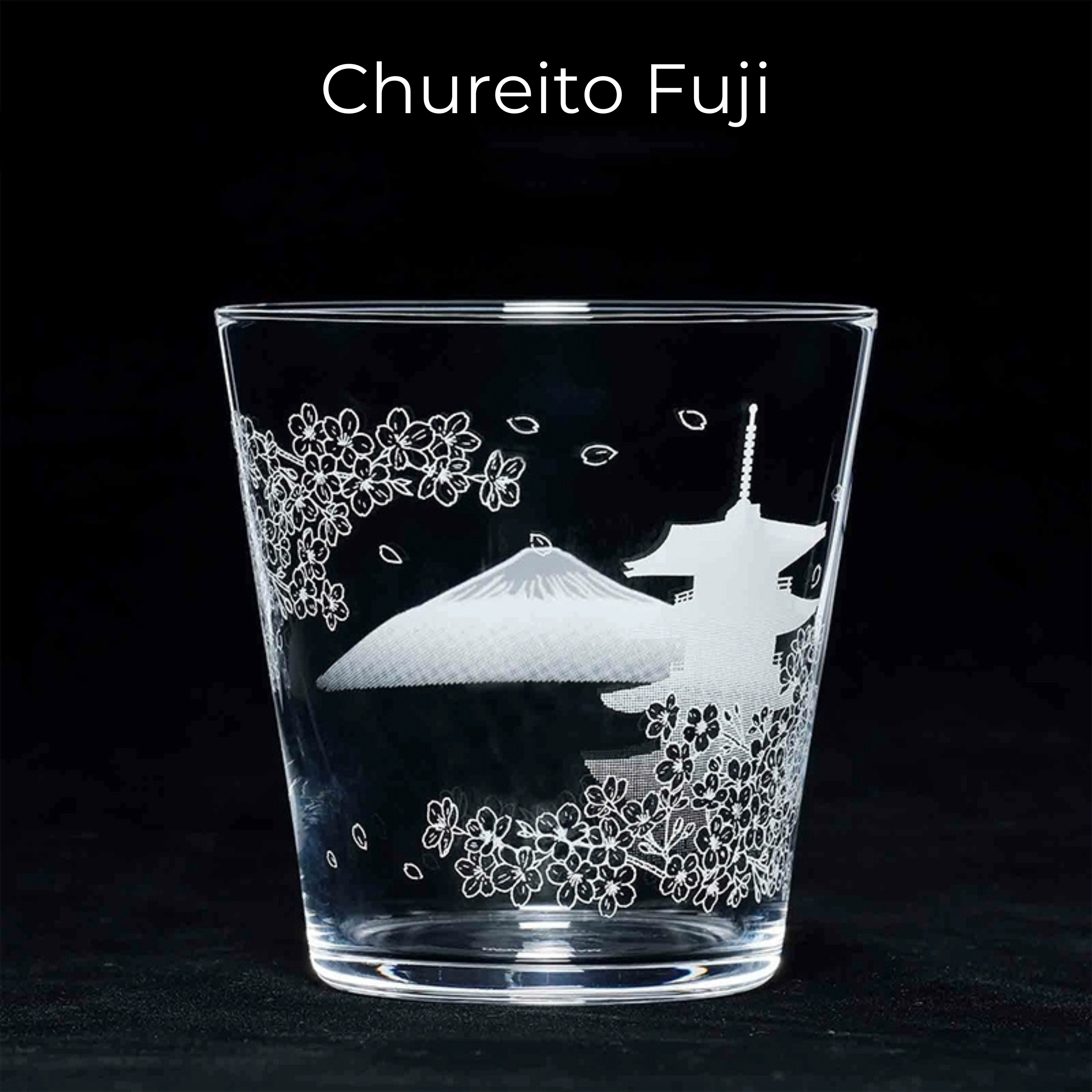 Whiskey Glass Japanese Scenic Etched Tumbler | Toyo-Sasaki