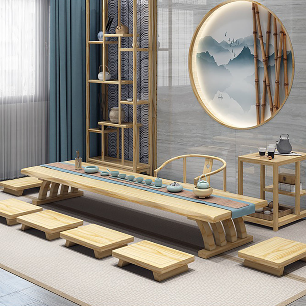 Tatami Tea Table Set Solid Pine Wood Japanese 5 Sizes