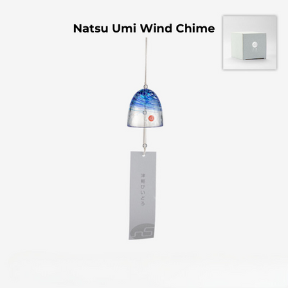 Glass Wind Chime Handcrafted Japanese Aderia Hand-Blown Hand-Painted Furin Home Decor Gift Made in Japan
