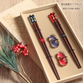 ISSOU Mankai Sakura Wooden Chopsticks Wedding Gift His Hers Box
