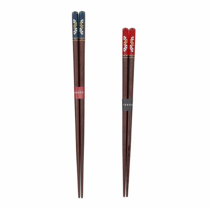 ISSOU Mankai Sakura Wooden Chopsticks Wedding Gift His Hers Box