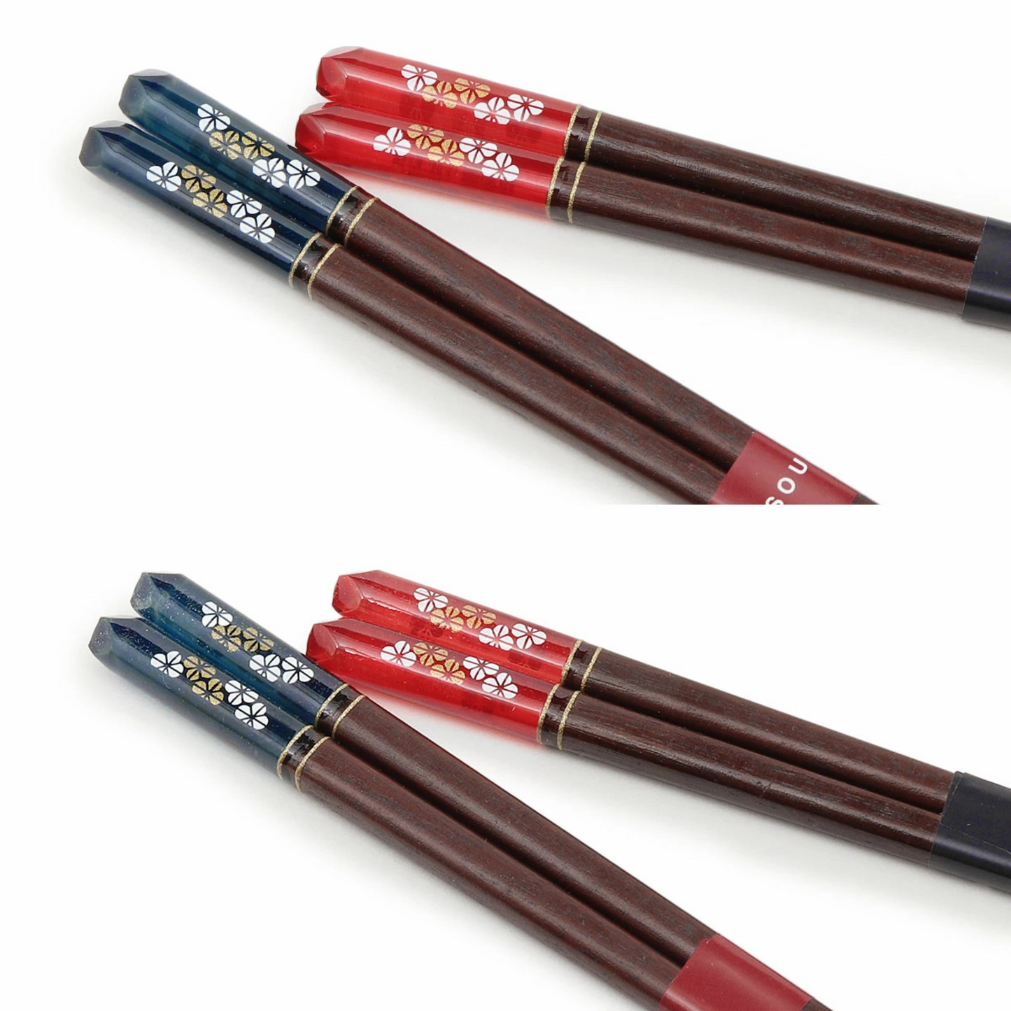 ISSOU Mankai Sakura Wooden Chopsticks Wedding Gift His Hers Box