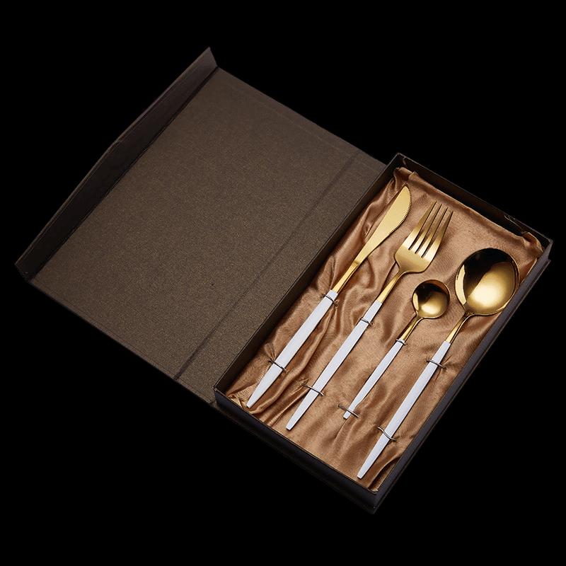 Flatware Gift Set Stainless Steel | Knife Fork Spoon Teaspoon