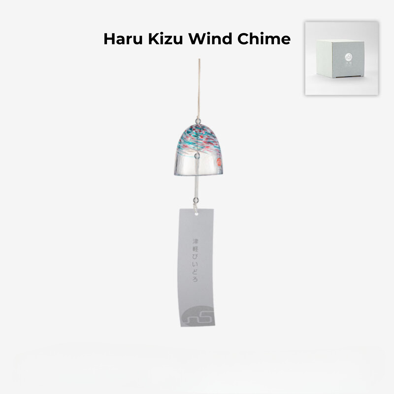 Glass Wind Chime Handcrafted Japanese Aderia Hand-Blown Hand-Painted Furin Home Decor Gift Made in Japan