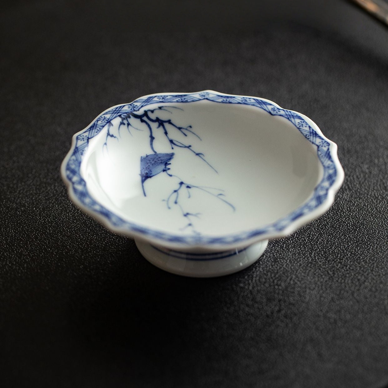 Japanese Ceramic Plate – Arita Ware Edanagi Blue Bird