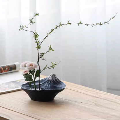 Ikebana Vase – Mount Fuji Reflection Japanese Flower Arrangement