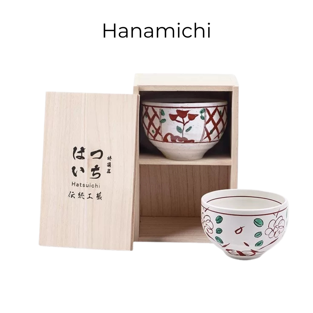 Ceramic Bowl Set of 2 – Mino Ware Hand-Painted Couple Gift