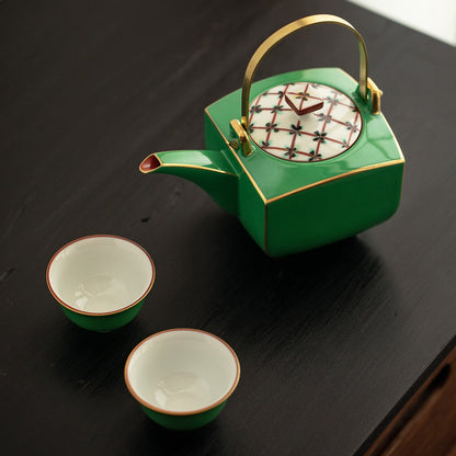 Japanese Ceramic Tea Set Jade Green | Zensho Teapot