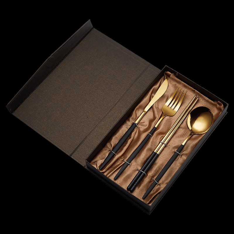 Chopsticks Knife Fork Spoon Gift Set | Stainless Steel
