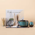 Matcha Tea Set Blue Green Glaze Ceramic Chawan Whisk Kit